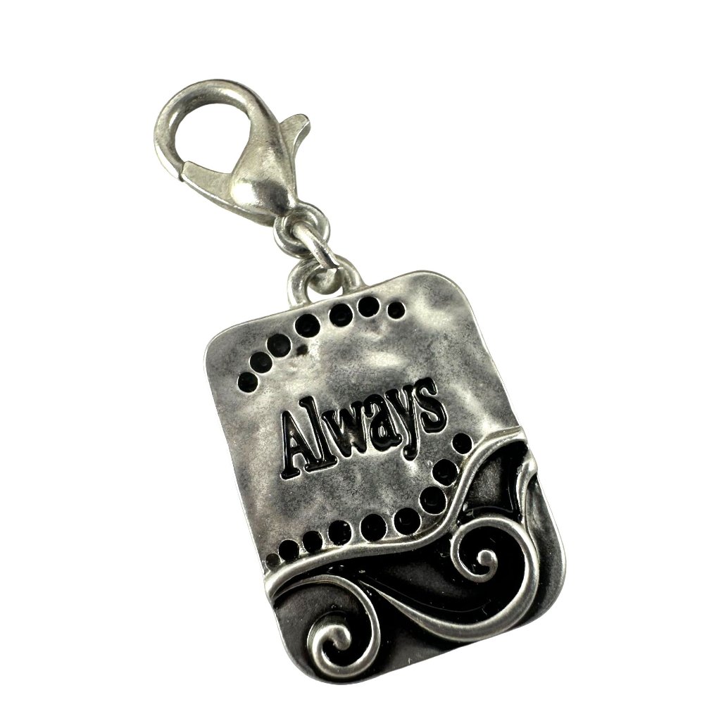 Ganz Silver Tone Charm Pendant Always 16$